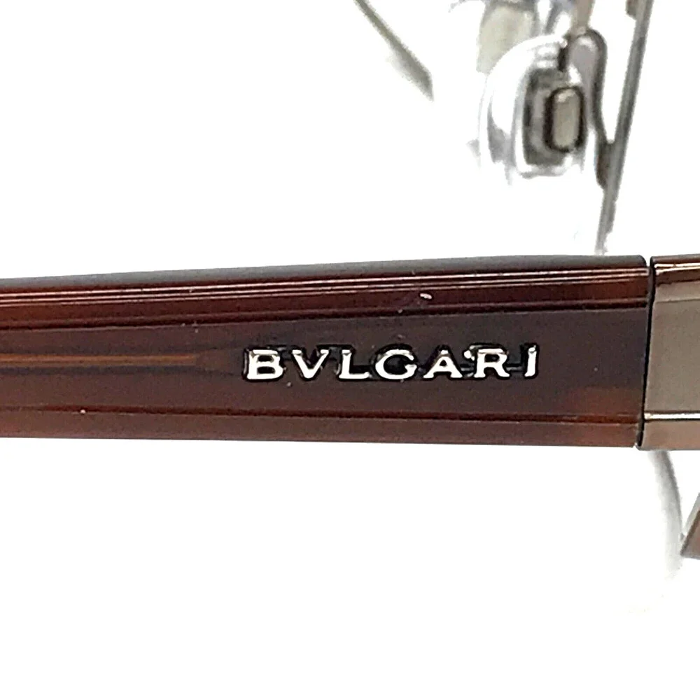 Bvlgari Eyeglasses Frames 189 138 Titanium Brown Rectangle Wire Rim 54-17-135